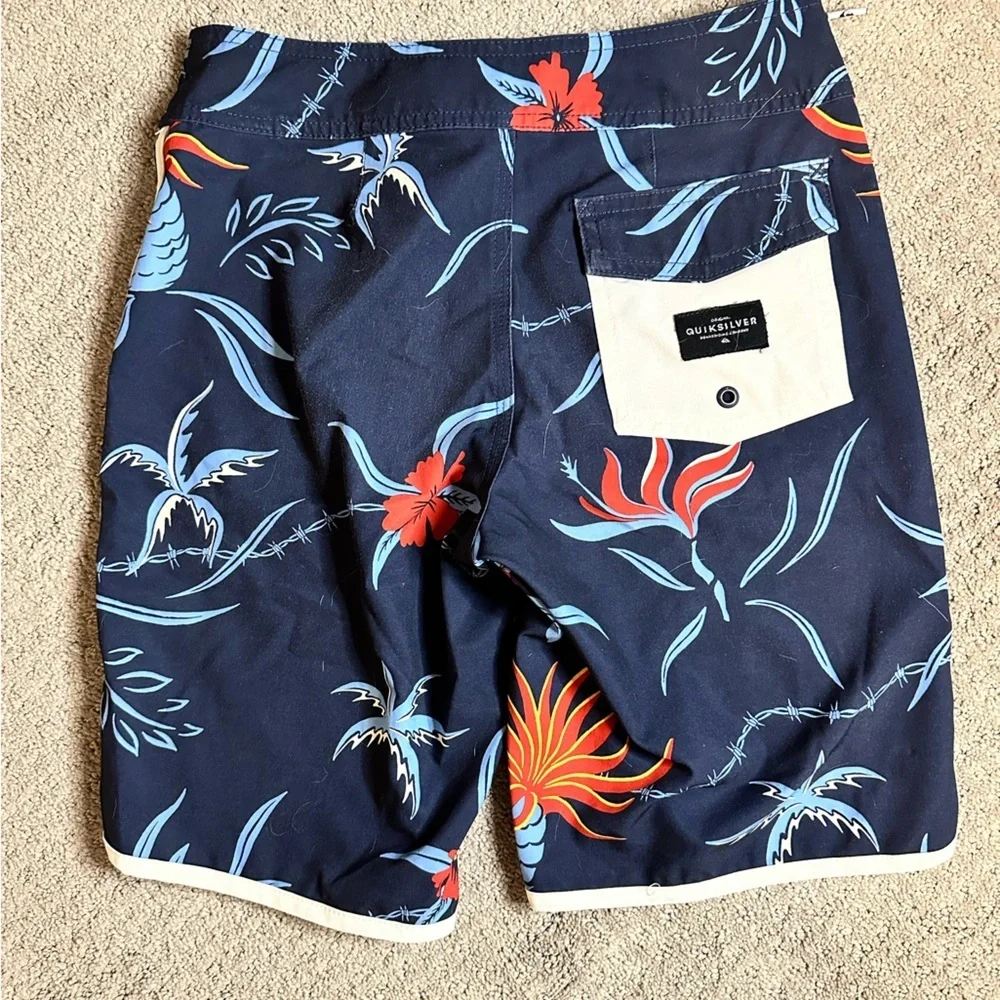 Quiksilver Black and Gray Board Shorts